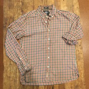 H&M L.O.G.G. Button Down Plaid Men's Shirt, Sz M